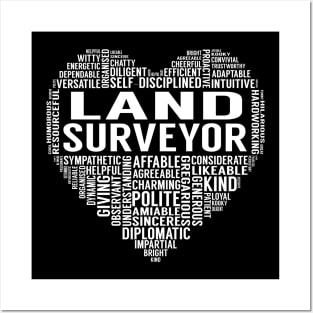 Land Surveyor Heart Posters and Art